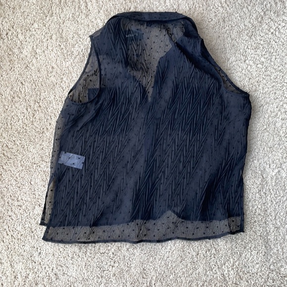 NWT sheer collared tank blank szS EXPRESS - Picture 2 of 3